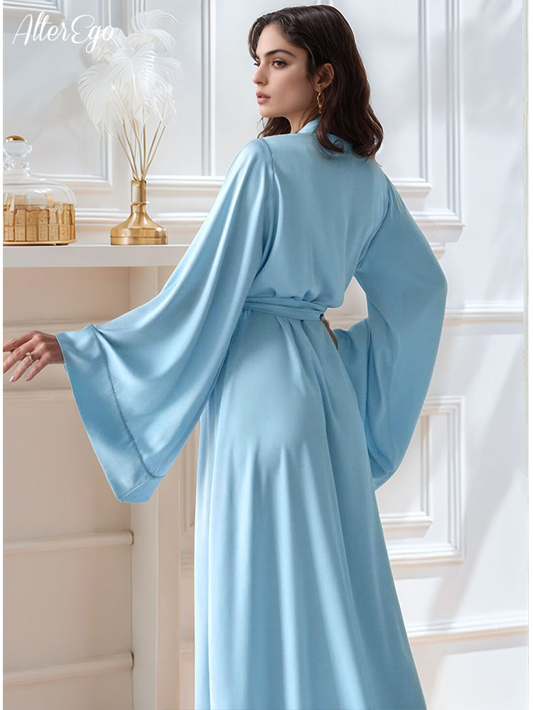 Floor Length Bridal Kimono Bei - Robe Silk Women ulasan dan harga