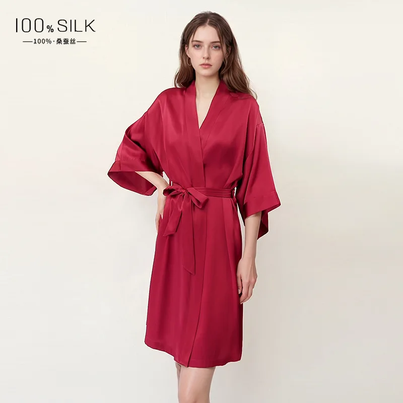 Women Pure Mulberry Silk Bathr - Robe Silk Women ulasan dan harga