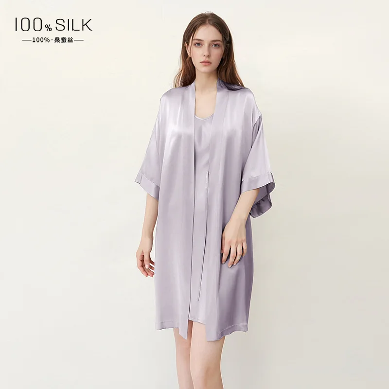 Women Pure Mulberry Silk Bathr - Robe Silk Women ulasan dan harga