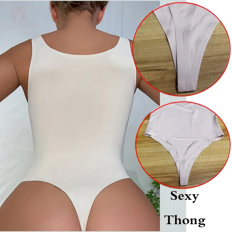 GUUDIA Sexy Thong Deep U Neck  - Shapewear Bodysuit Firm ulasan dan harga