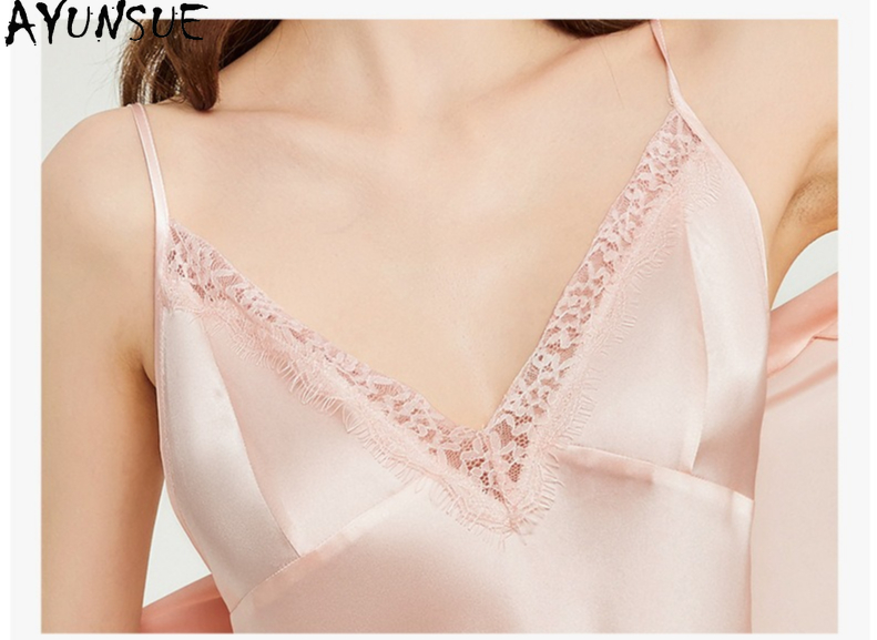 AYUNSUE 100% Real Mulberry Sil - Robe Silk Women ulasan dan harga