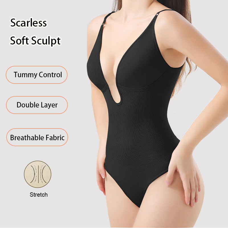 Women's Seamless Shapewear Bac - Shapewear Bodysuit Firm ulasan dan harga
